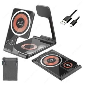 4 in 1 Folding Magnetic Wireless Charging Stand